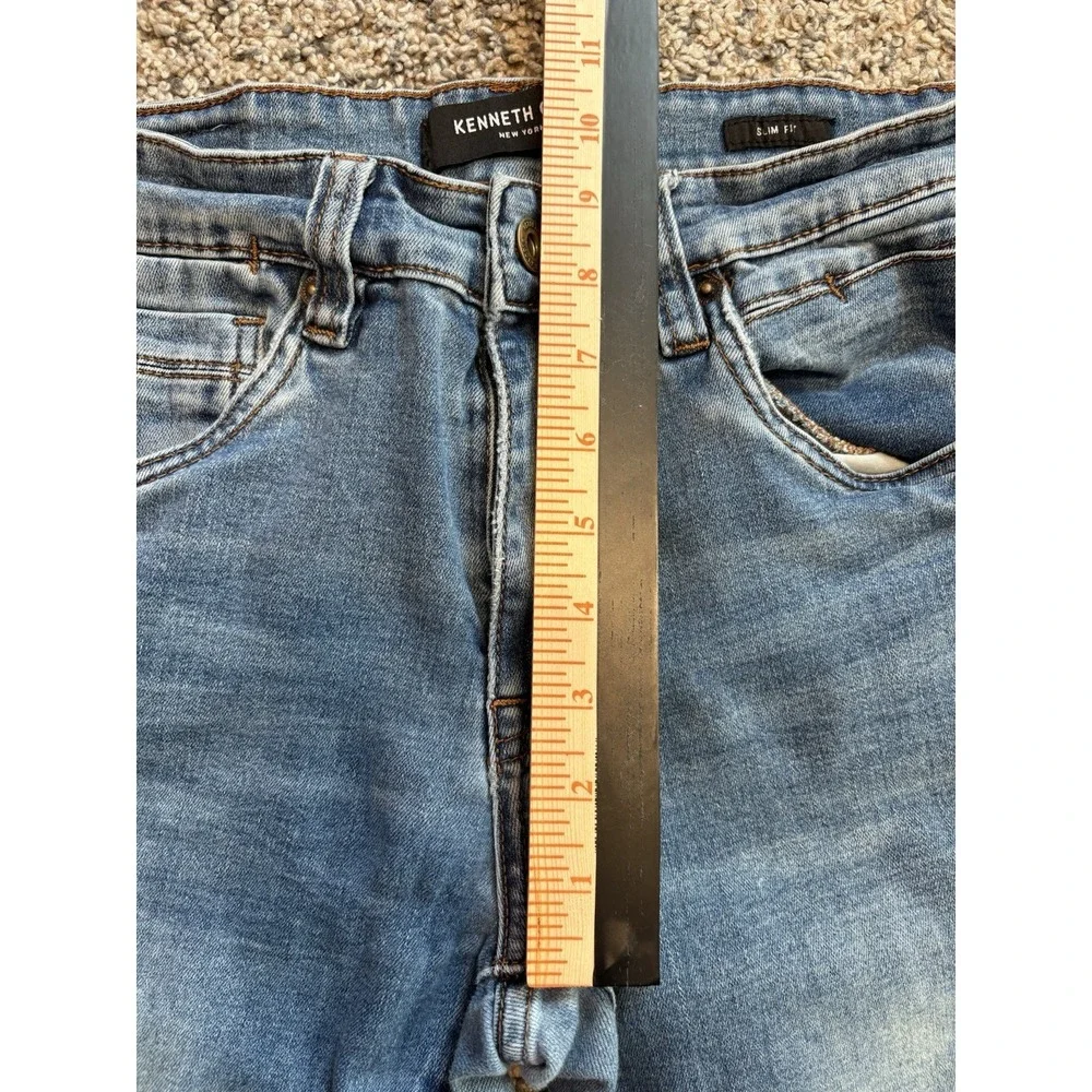 Kenneth Cole NY Slim Fit Jeans Mens Tag‎ 30x32 Light Wash Blue Denim